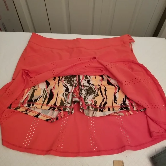 Chase 54 Skort Skirt Women’s Size 6 Orange 33" Waist 4.5" Inseam Shorts - Picture 3 of 9